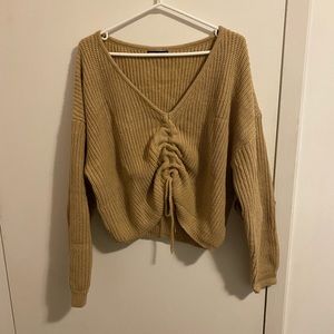 Cropped knit sweater